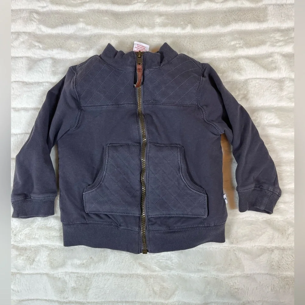 Tommy Bahama Unisex 2T Dark Grey Sherpa Lined Fall Winter Zip Jacket Beach Play